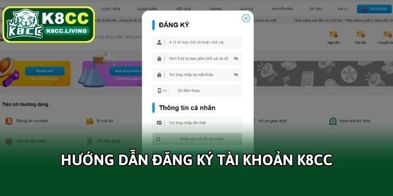 Hướng dẫn đăng ký tài khoản K8CC